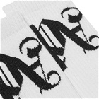 Palm Angels Men's Monogram Logo Socks in White