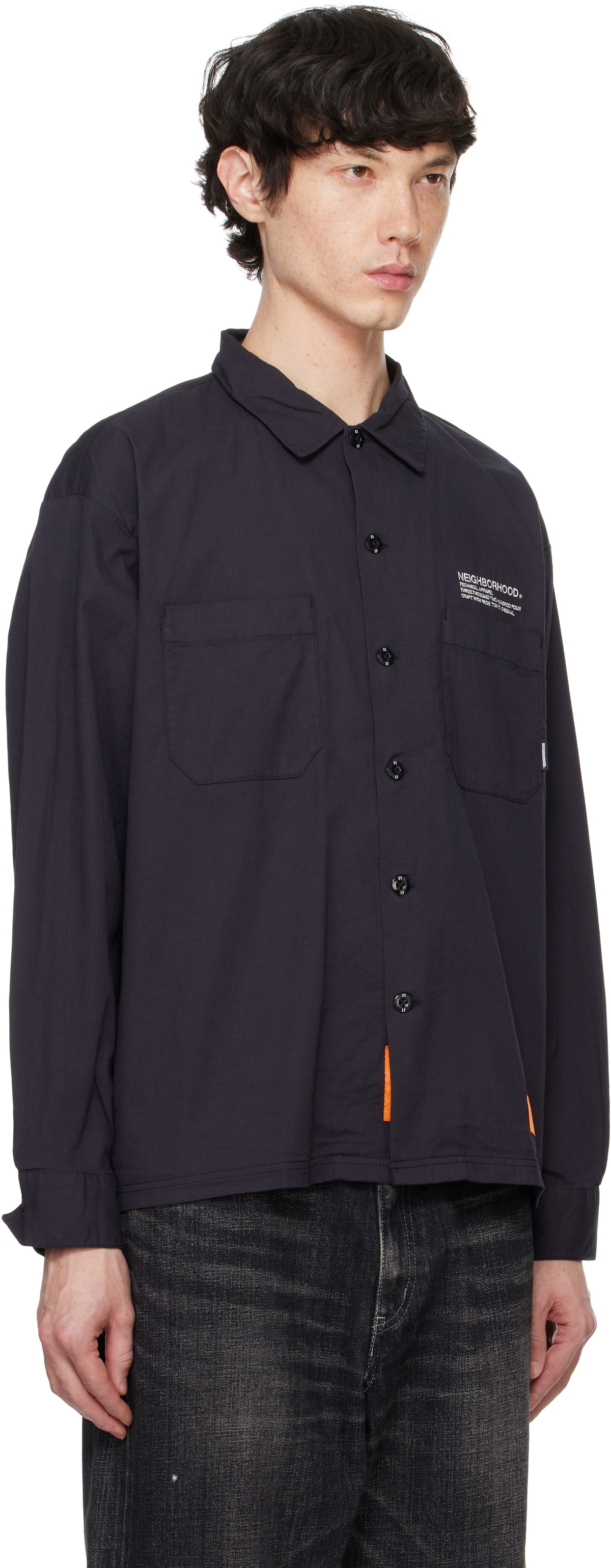 トップス neighborhood CORDLANE WORK SHIRT LS Neighborhood Black Cordlane Work LS Shirt Neighborhood
