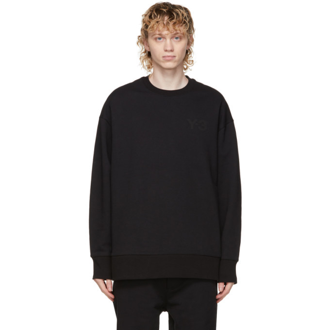 Photo: Y-3 Black Classic Logo Sweatshirt