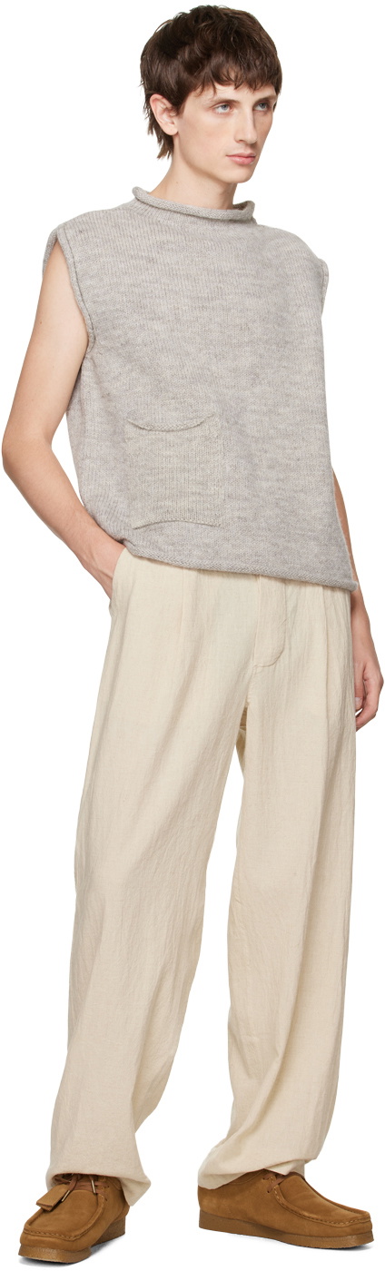 XENIA TELUNTS Beige Rolled Edge Vest