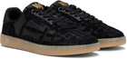 AMIRI Black Croc Debossed Pacific Bones Sneakers