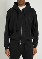 God Made Logo-embroidered Hooded Cotton Sweatshirt Black