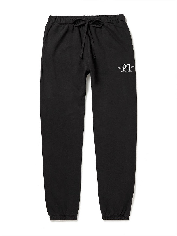 Photo: Museum Of Peace & Quiet - Tapered Logo-Print Cotton-Jersey Sweatpants - Black
