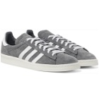 ADIDAS ORIGINALS - Campus 80s Leather-Trimmed Suede Sneakers - Gray