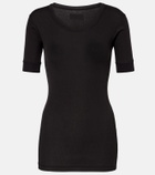 Calvin Klein Collection Ribbed-knit cotton-blend top