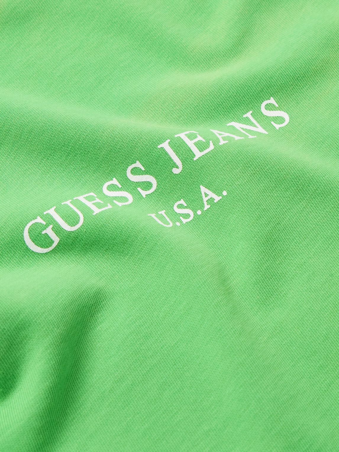 Guess USA - Logo-Print Cotton-Jersey T-Shirt - Green GUESS