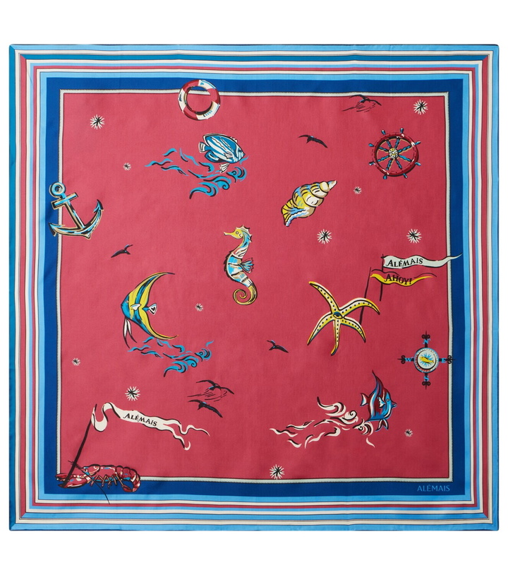 Photo: Alémais Printed silk twill scarf