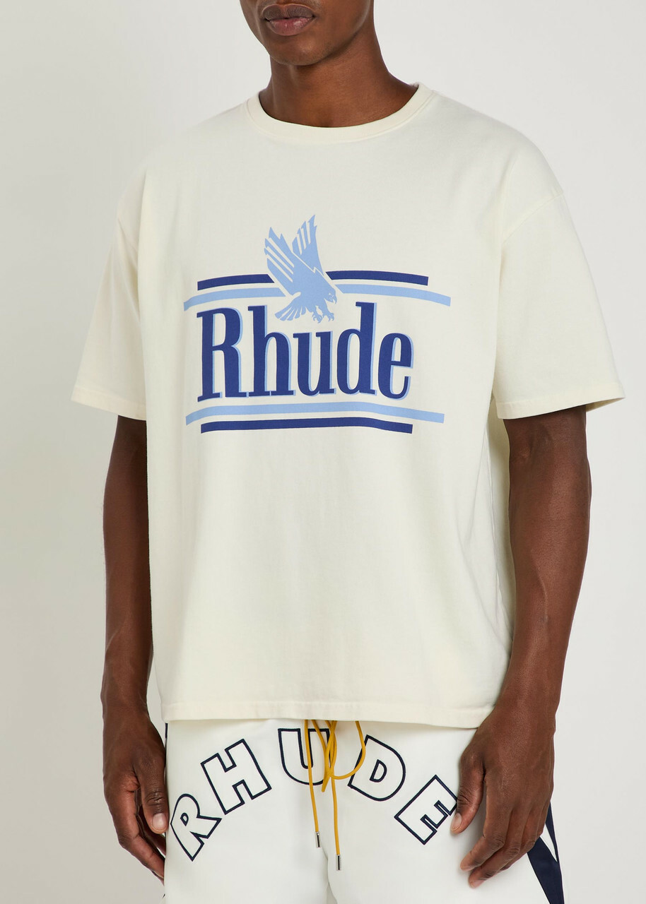 Rhude Rossa Printed Cotton T-shirt White