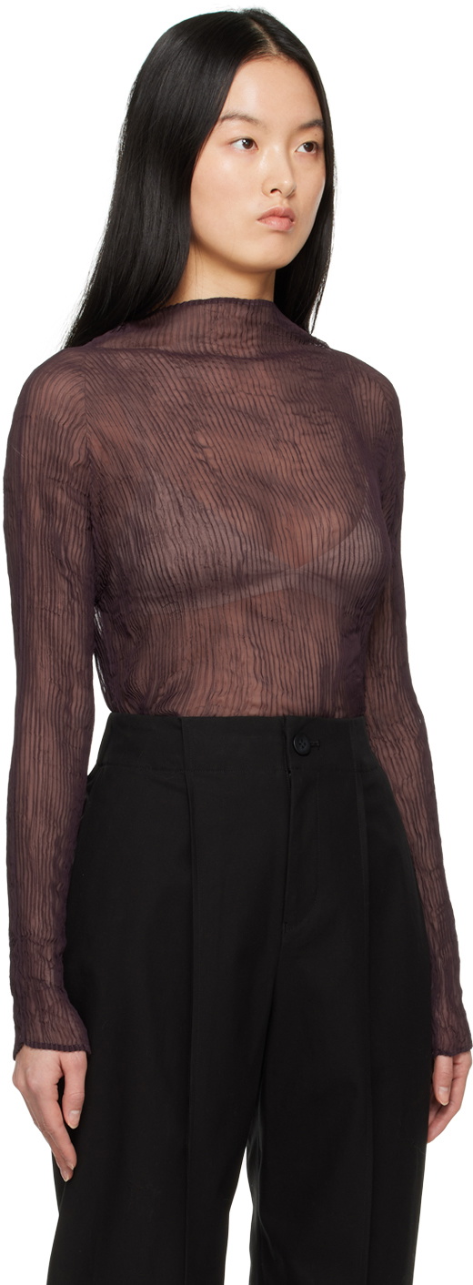 ISSEY MIYAKE Purple Chiffon Twist 1 Turtleneck Issey Miyake Men
