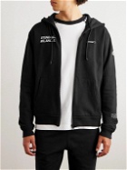 Moncler Genius - 7 Moncler FRGMT Hiroshi Fujiwara Logo-Print Cotton-Jersey Hoodie - Black