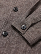 Sunspel - Cotton and Linen-Blend Overshirt - Brown