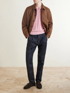 PIACENZA 1733 - Knitted Silk and Cotton-Blend Polo Shirt - Pink