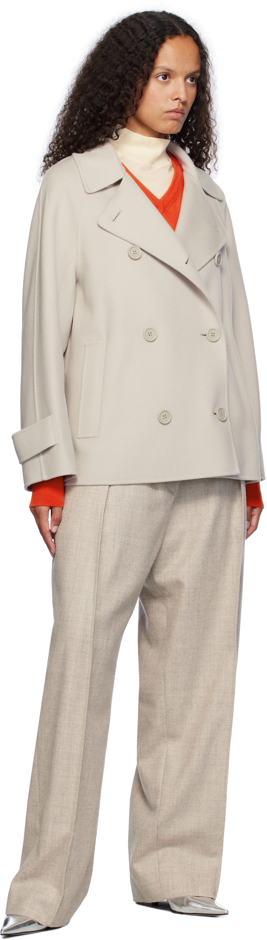 Max Mara Beige Louis Short Coat Max Mara