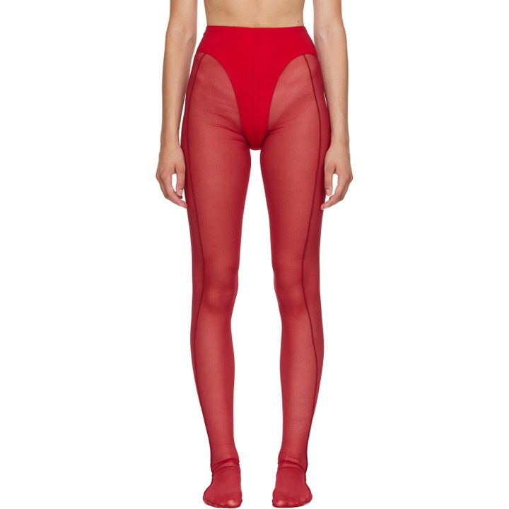 Photo: Mugler Red Re/Edit Pantyhose Tights