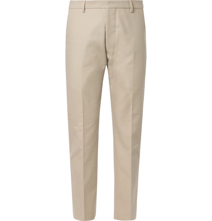 Photo: AMI - Beige Cotton-Twill Suit Trousers - Men - Beige