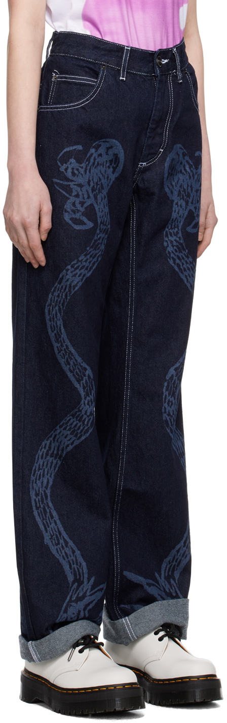 Charles Jeffrey LOVERBOY Blue Art Jeans
