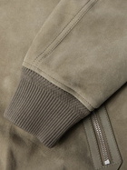 TOM FORD - Suede Bomber Jacket - Green