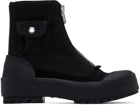 JW Anderson Black Zippered Duck Boots