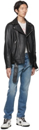 Acne Studios Black Zip Leather Jacket