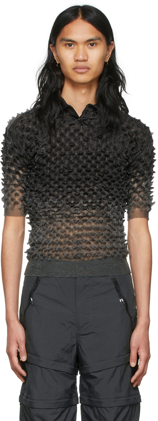 Chet Lo SSENSE Exclusive Black Heavenly Gradient Polo