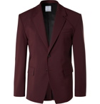 Deveaux - Woven Suit Jacket - Burgundy