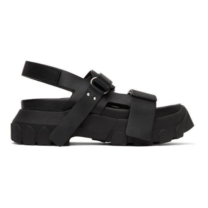 Rick Owens Black Tractor Sandals Rick Owens