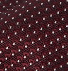 TOM FORD - 8cm Pin-Dot Silk-Jacquard Tie - Burgundy