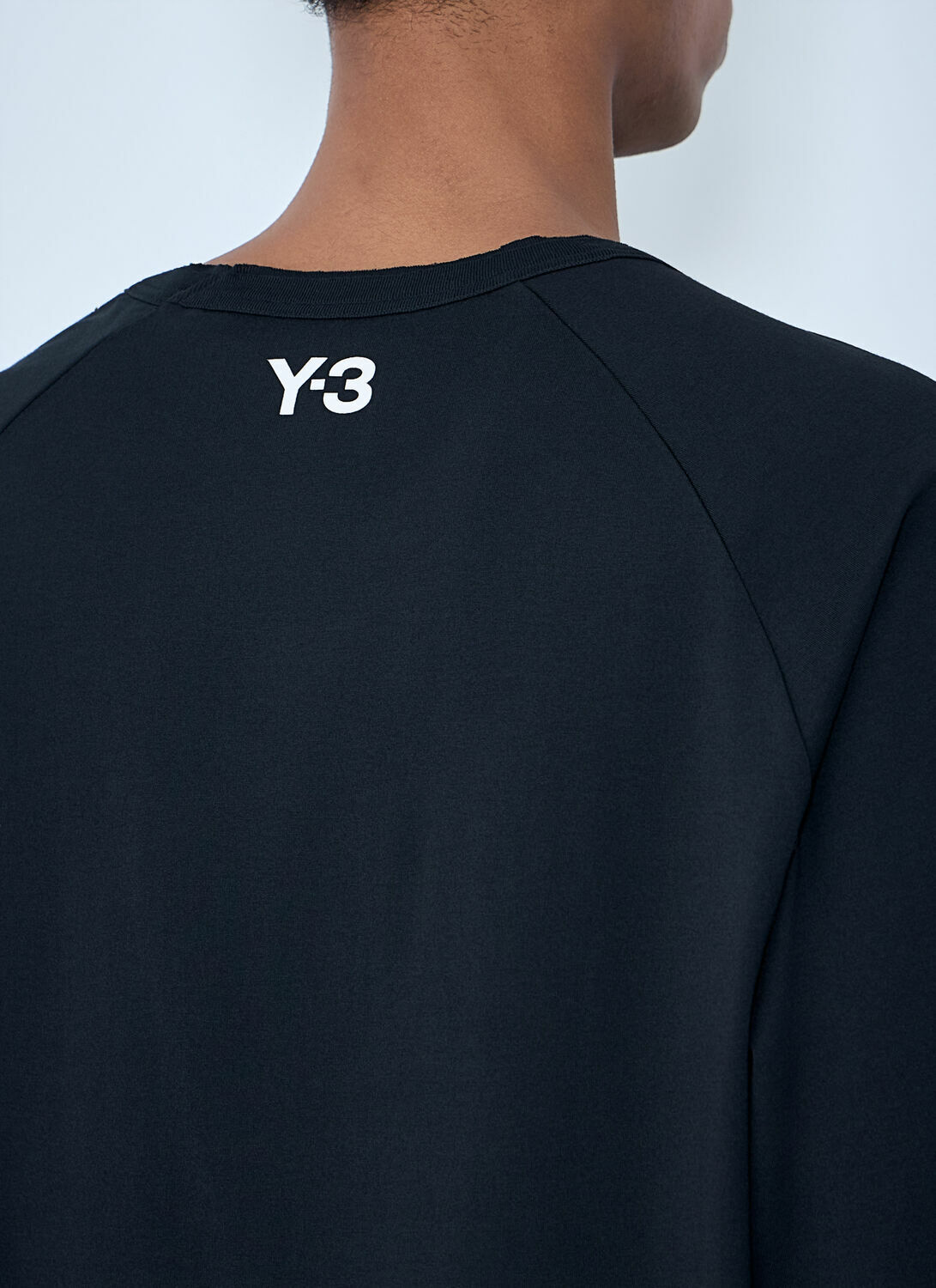 Y-3 Striped Shoulder Cotton T-Shirt