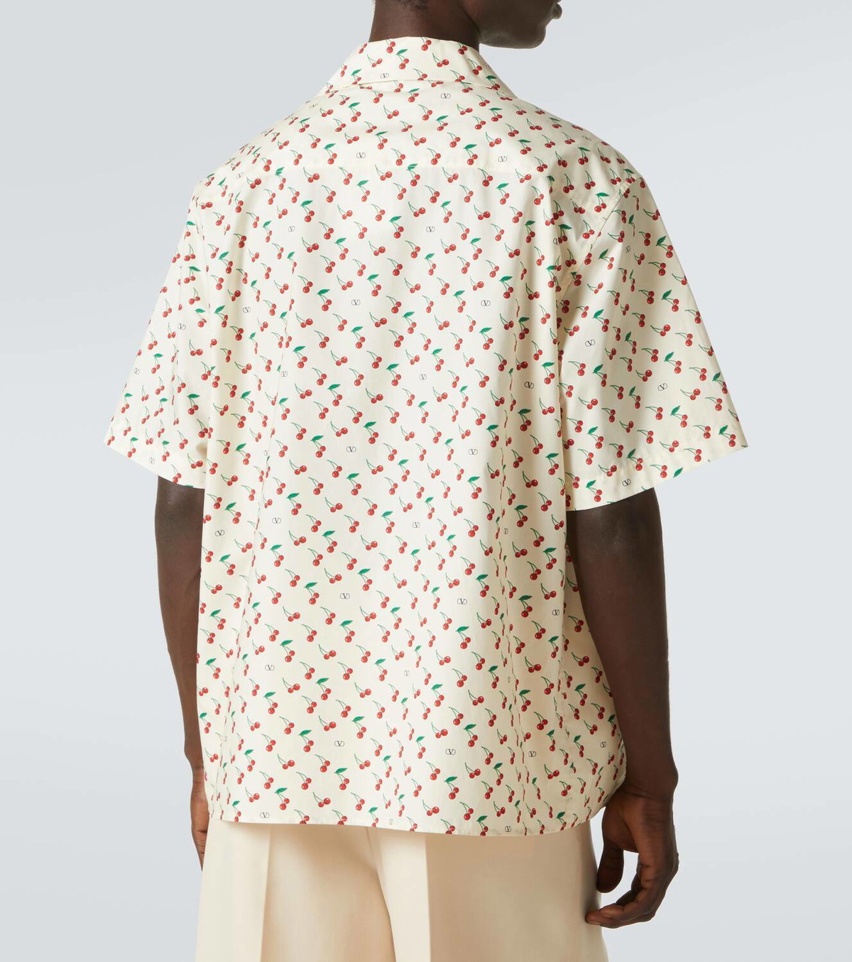 Valentino Cherryfic cotton poplin bowling shirt Valentino