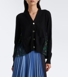 Sacai Floral cotton cardigan