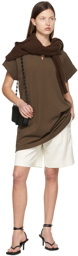 System Brown Polyester Mini Dress