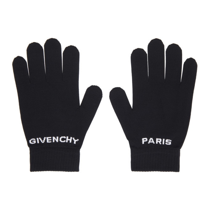 Photo: Givenchy Black Logo Gloves
