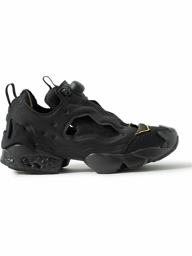 Photo: Reebok - Maison Margiela Project 0 Memory Of Leather-Trimmed Neoprene and Mesh Sneakers - Black