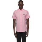 Moschino Pink Discrete Logo Short Sleeve Shirt