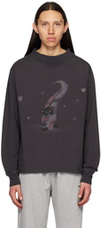 We11done Gray Teddy Bear Long Sleeve T-Shirt