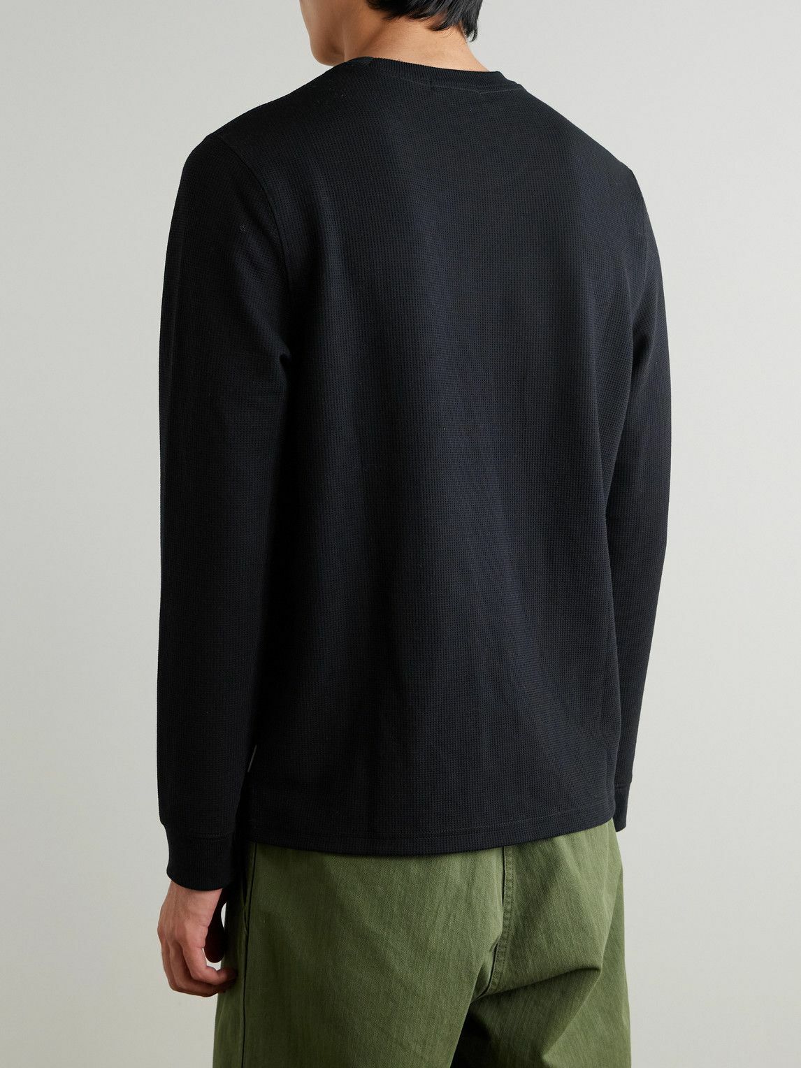 Onia - Waffle-Knit T-Shirt - Black