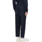 Jil Sander Navy Wool Cropped Trousers