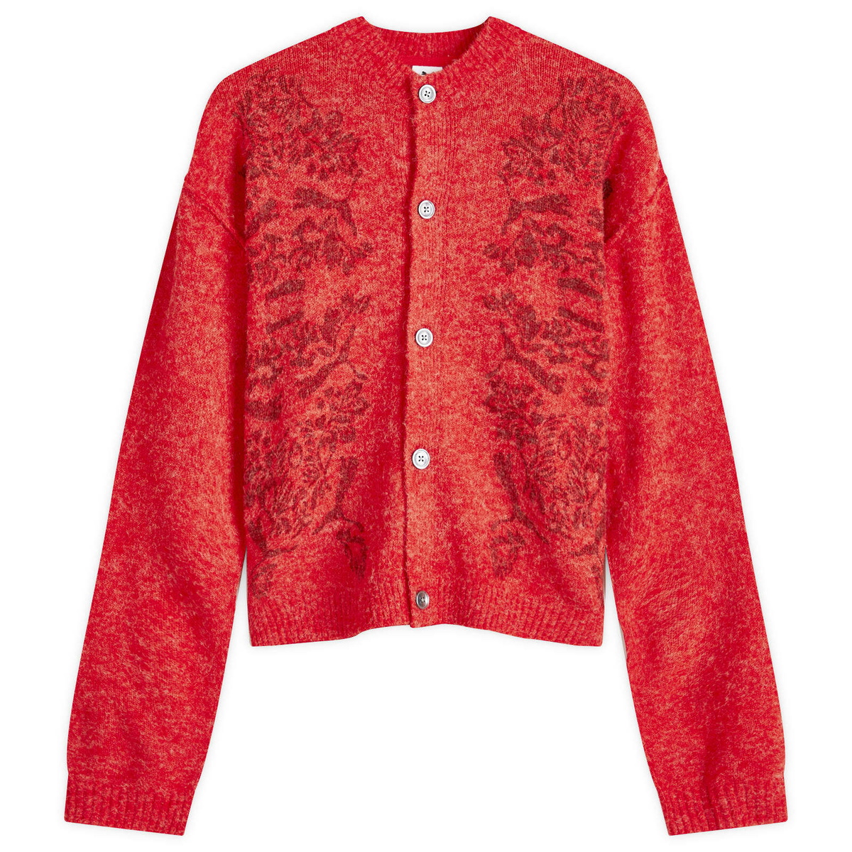 ◆ガガーマン Puma Men's x ARIES Knitted Cardigan in For All Time Red Puma