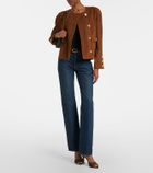 Saint Laurent Babylone Cassandre grosgrain mules