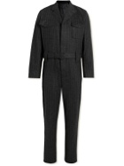 Kingsman - Belted Pinstriped Wool-Flannel Jumpsuit - Gray