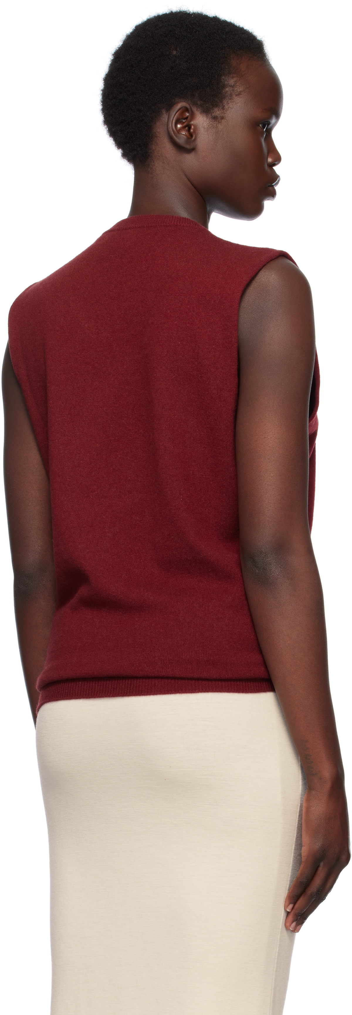 Jil Sander Red Cashmere Vest