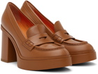 Santoni Tan High-Heel Pumps