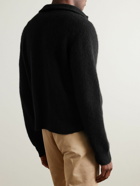 Officine Générale - Tarek Ribbed-Knit Half-Zip Sweater - Black