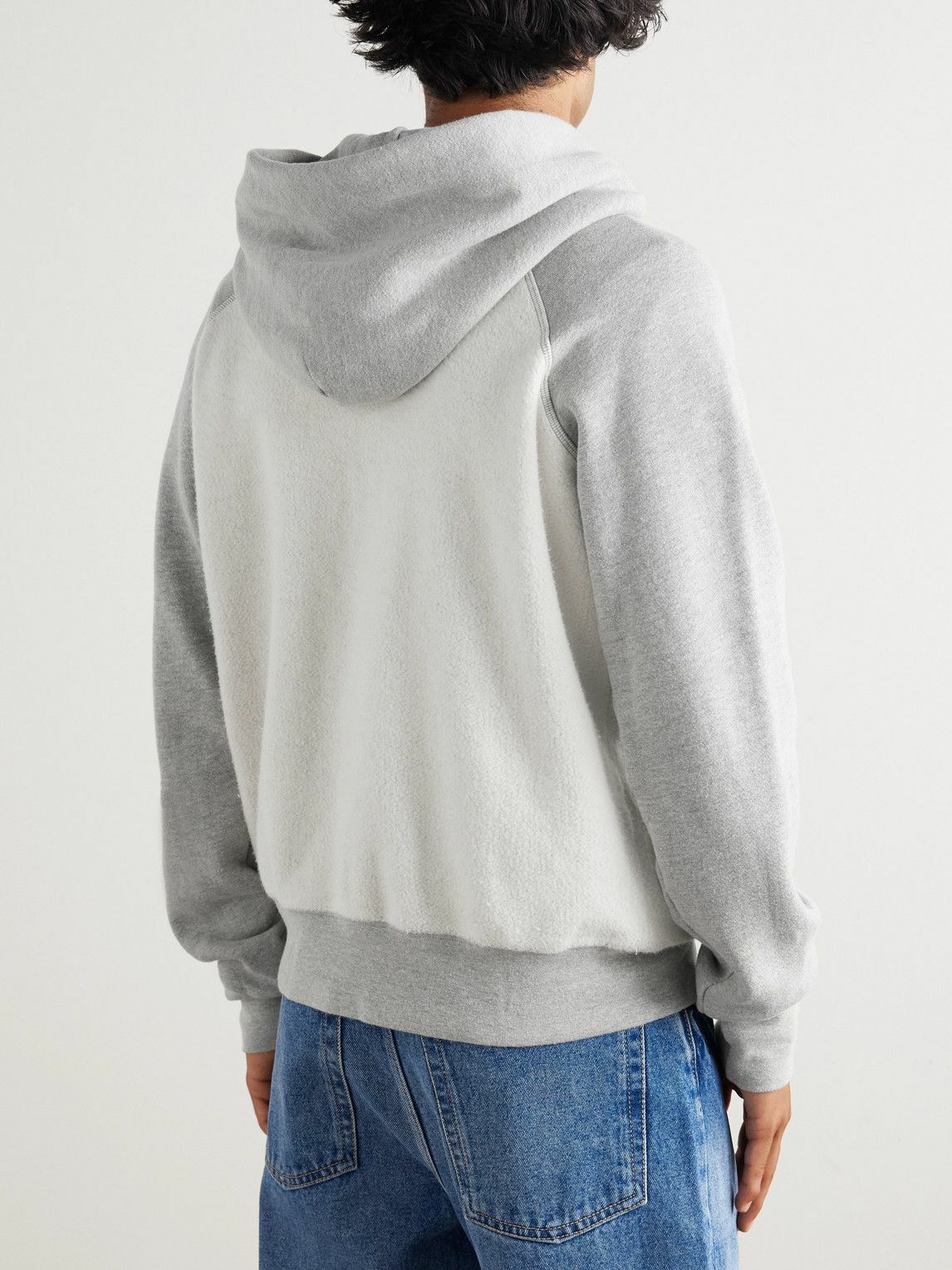 Les Tien - Fleece and Cotton-Jersey Hoodie - Gray