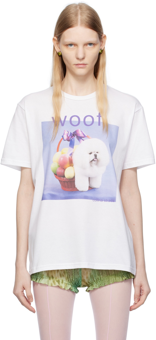 【関税込み】Collina Strada Tシャツ White Horse Beach Graphic T-shirt by Collina Strada on Sale