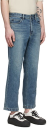 Solid Homme Blue Slim Cropped Jeans