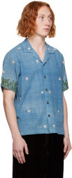 Karu Research Blue Hand-Embroidered Shirt