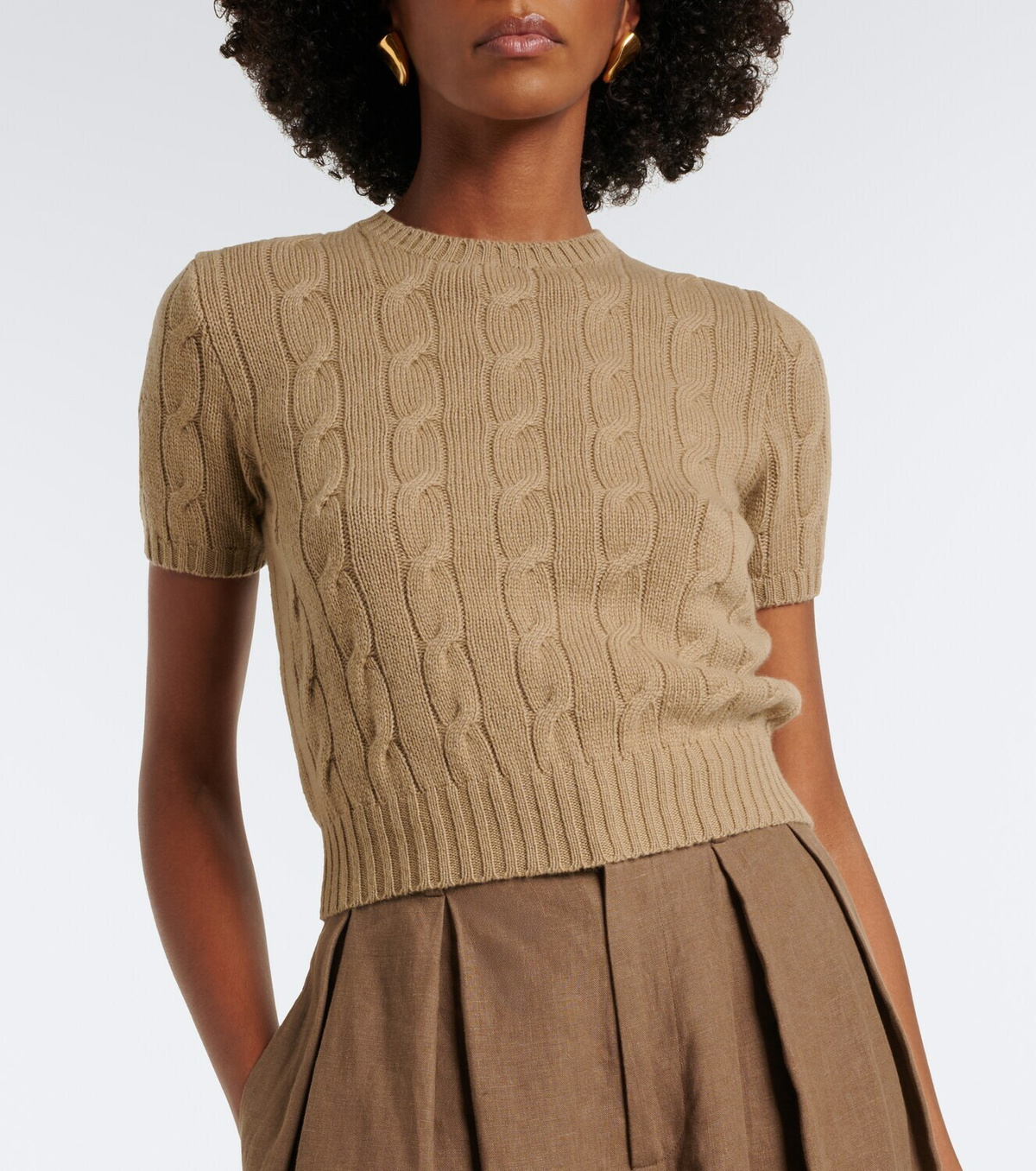 Ralph Lauren Collection Cable-knit cashmere sweater