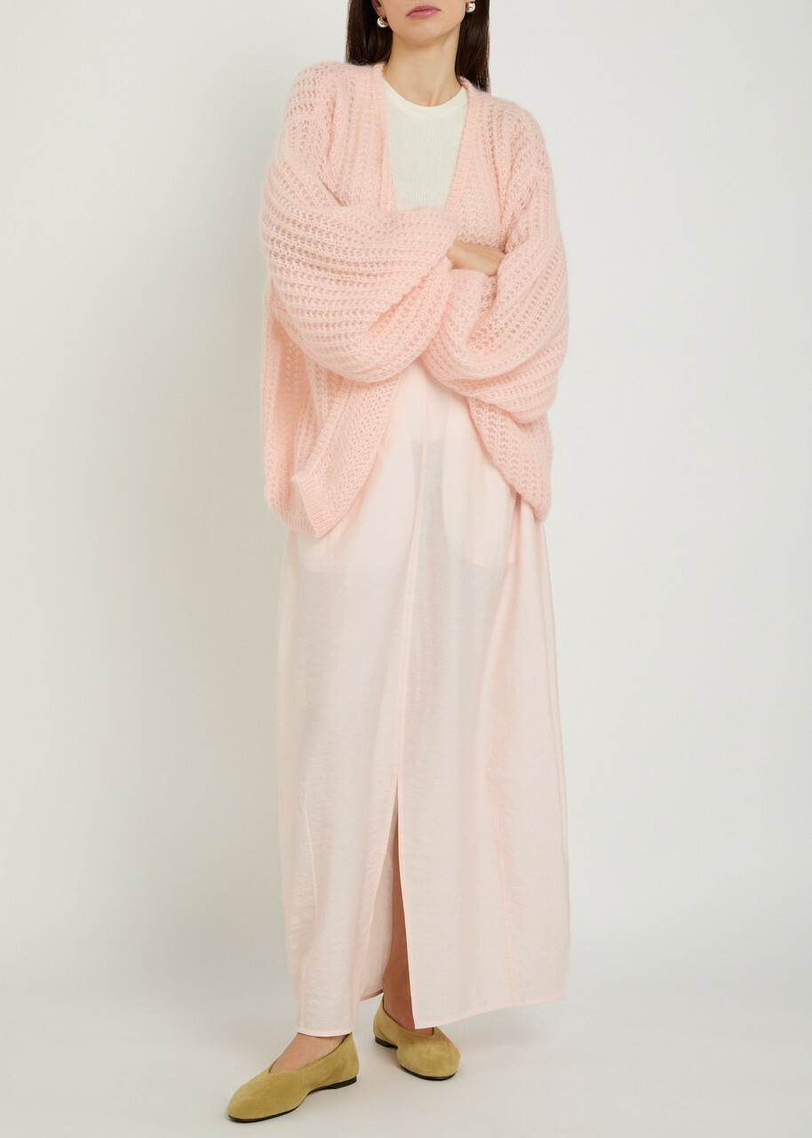 Toteme Puffed Mohair-blend Cardigan Light Pink