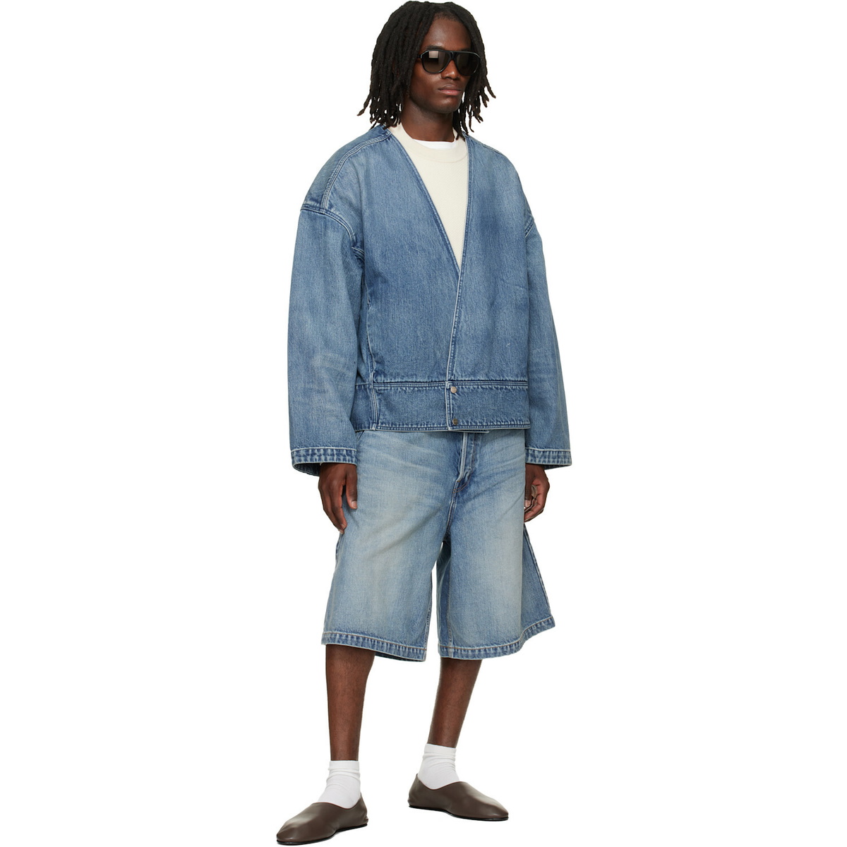 Fear of God Indigo Lapelless Denim Jacket